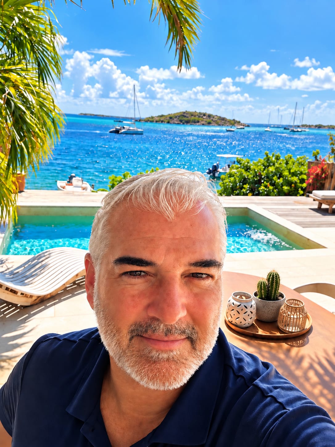François Marrassé, propriétaire et hôte des villas Optimum World à Saint-Martin